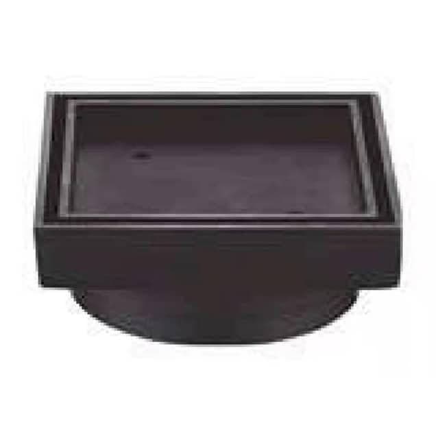115 x 115mm tile insert shower grate matte black