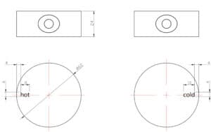 Mica Wall Top Assembly Trim Kit dimension drawing