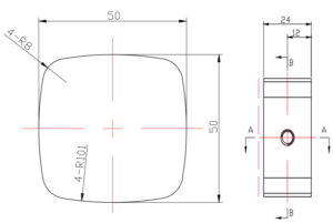 Beki Wall Top Assembly - Trim Kit Only dimension drawing
