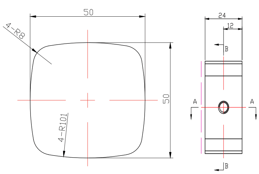 Beki Wall Top Assembly - Trim Kit Only dimension drawing