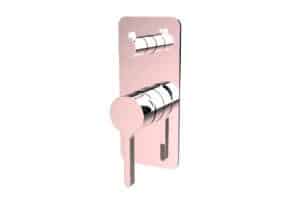 Kenzo shower mixer with diverter in Champagne Copper