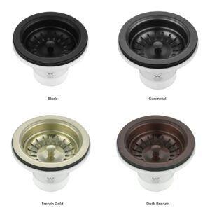 Kitchen sink drain in Black, Gunmetal, French Gold and Dusk Bronze