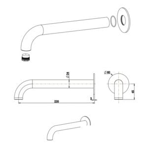 Mica Heritage Bath/Basin Spout
