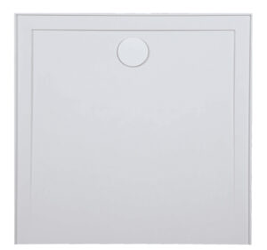 SMC Shower Base 900 x 900mm in white, one-piece moulded shower floor