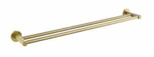 Tiara 750mm Double Towel Rail in Brushed Brass