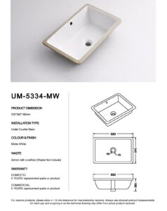 UM-5334-MW specifications