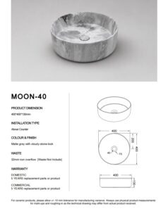 Moon 40 specifications
