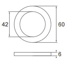 Jess Shower Mixer Back Plate 60mm 2